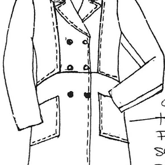 Anna Huling Double-Breasted Charcoal Frock - Picture 8 of 16